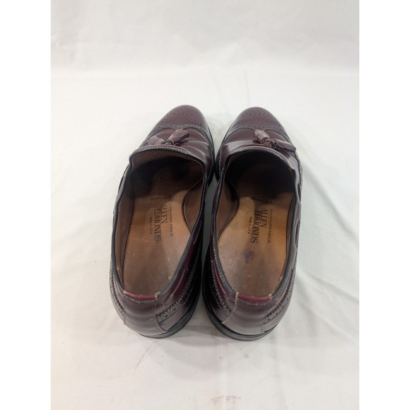 Allen Edmonds Mens Berwick Tassel Loafers‎ SZ 9.5 C Burgundy Wingtip Dress Shoes main image 4